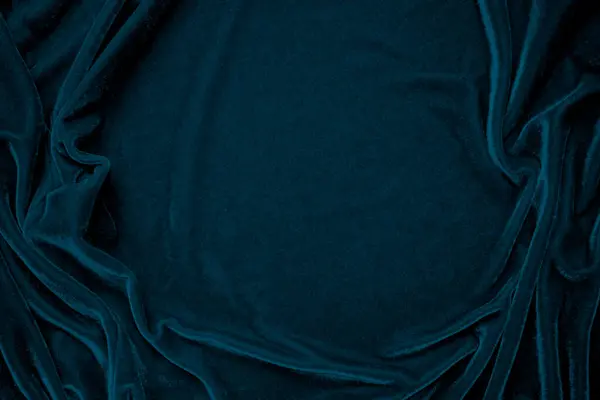 Niebieski Aksamitna Tkanina Tekstura Stosowana Jako Tło Paw Kolor Tkaniny — Zdjęcie stockowe