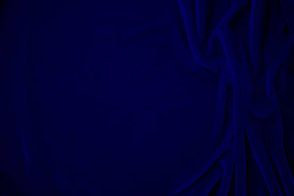 Dark Bule Velvet Fabric Texture Used Background Sky Color Panne — Stock Photo, Image