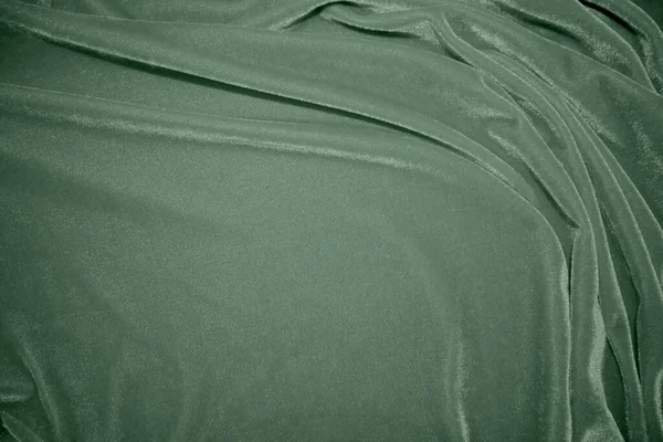 Оливково Зелений Колір Оксамитової Тканини Текстури Використовується Фон Зелений Колір — стокове фото