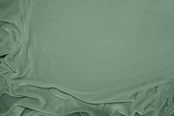 올리브 직물은 배경으로 사용되었다 부드럽고 매끄러운 직물로 이루어진 Panne 산산조각난 — 스톡 사진