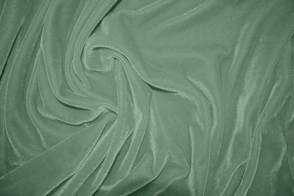 以橄榄绿色天鹅绒面料为背景 绿色泛素织物背景软而光滑的纺织材料 压碎的天鹅绒 华丽的金黄色的丝绸色调 粉色的黄金 — 图库照片