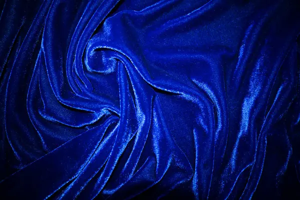 Dark Bule Velvet Fabric Texture Used Background Sky Color Panne — Φωτογραφία Αρχείου