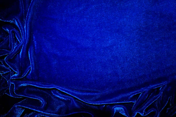 Dark Bule Velvet Fabric Texture Used Background Sky Color Panne — Zdjęcie stockowe