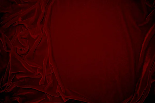 Red Velvet Fabric Texture Used Background Red Panne Fabric Background — Stockfoto