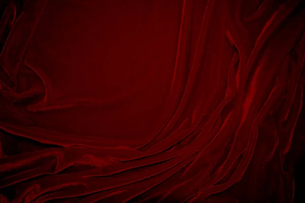 Red Velvet Fabric Texture Used Background Red Panne Fabric Background — Stock Photo, Image