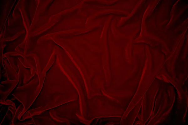 Red Velvet Fabric Texture Used Background Red Panne Fabric Background — Fotografia de Stock