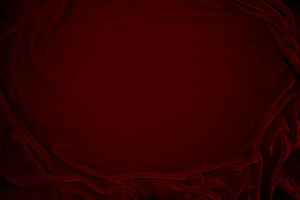 Red Velvet Fabric Texture Used Background Red Panne Fabric Background — Stock fotografie
