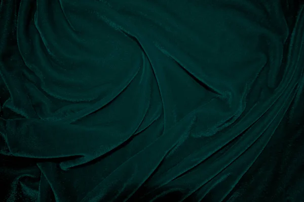 Green Velvet Fabric Texture Used Background Peacock Color Panne Fabric — 스톡 사진