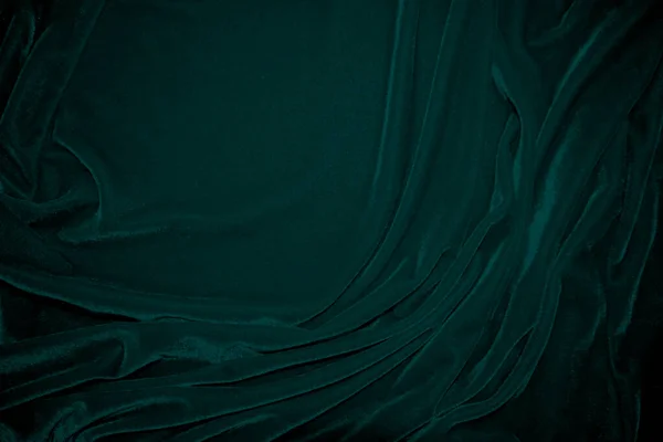 Green Velvet Fabric Texture Used Background Peacock Color Panne Fabric — 스톡 사진