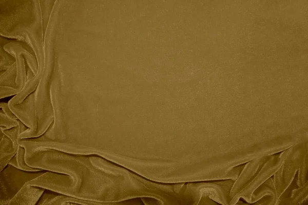 Golden Velvet Fabric Texture Used Background Blond Color Panne Fabric — 图库照片