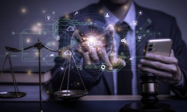 İş adamı analitiği yapay zeka teknolojisi dijital dönüşüm değişim yönetimi, internet gibi şeyler. yeni teknoloji büyük veri ve iş süreci stratejisi, bulut hesaplama, akıllı endüstri. Müşteri hizmetleri.