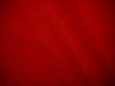 Kırmızı, temiz yün dokusu arka plan. hafif doğal koyun yünü. Kırmızı, dikişsiz pamuk. Tasarımcılar için tüylü kürk dokusu. yakın plan kırmızı yün halı..