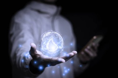 World water day conservation and realization of the value and benefits of water for consumption. saving water quality campaign and environmental protection concept.	