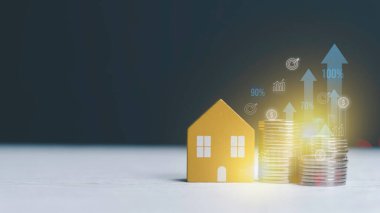 Gayrimenkul Yatırım konsepti. Gayrimenkul ve yatırım. Gelecekteki büyüme ve gelir için gayrimenkule finansal yatırım yapma fikri.