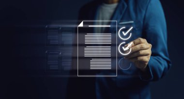 Kontrol listesi kalite yönetimi. güvenlik belgeleri iş giriş dosyası dizini, yönetim siber güvenlik teknolojisi, konsept dijital güvenlik kurumsal veritabanı profesyonel şirketi.