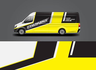 Van Wrap Livery tasarımı kullanıma hazır, araba arkaplanı