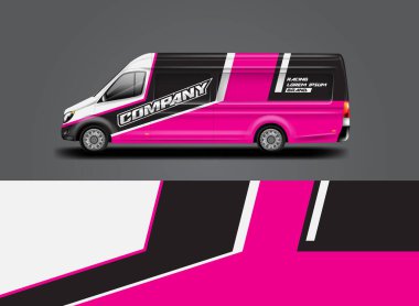 Van Wrap Livery tasarımı kullanıma hazır, araba arkaplanı