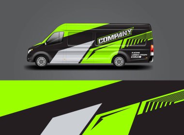 Van Wrap Livery tasarımı kullanıma hazır, araba arkaplanı