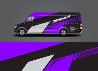 Van Wrap Livery tasarımı kullanıma hazır, araba arkaplanı