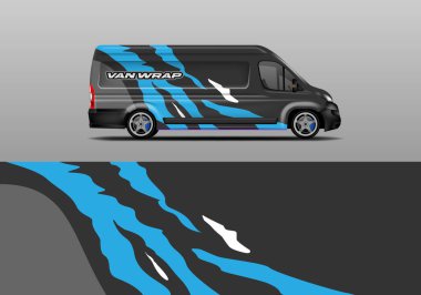 Van wrap design vector clipart