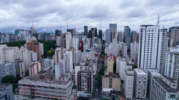 Mnoho Budov Sousedství Jardins Sao Paulu Brazílie Rezidenční Komerční Budovy — Stock fotografie