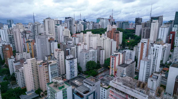 Molti Edifici Nel Quartiere Jardins San Paolo Brasile Edifici Residenziali — Foto Stock