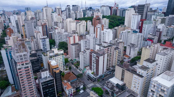 Muchos Edificios Barrio Jardins Sao Paulo Brasil Edificios Residenciales Comerciales —  Fotos de Stock