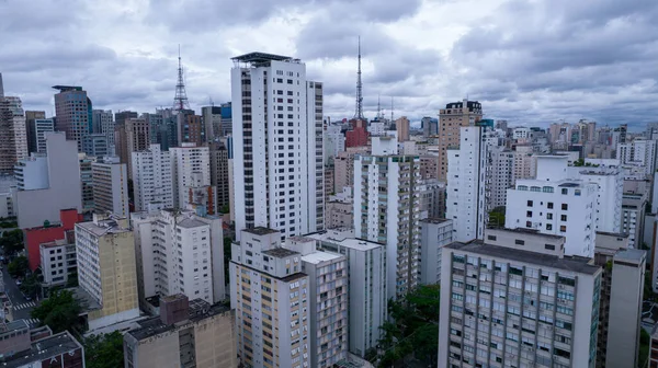 Molti Edifici Nel Quartiere Jardins San Paolo Brasile Edifici Residenziali — Foto Stock