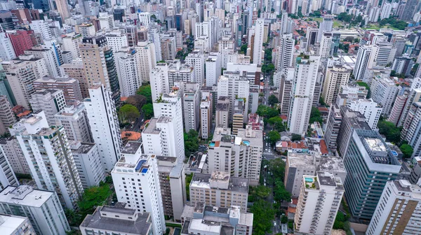 Многие Здания Районе Jardins Сан Паулу Бразилия Жилые Коммерческие Здания — стоковое фото