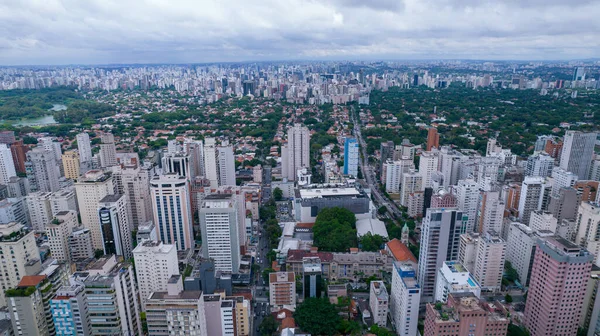 Sok Épület Jardins Szomszédságában Sao Paulóban Brazíliában Lakó Kereskedelmi Épületek — Stock Fotó