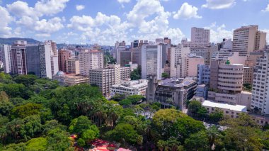 Aerial view of Americo Renne Giannetti Park, Belo Horizonte, Minas Gerais, Brazil. City center.