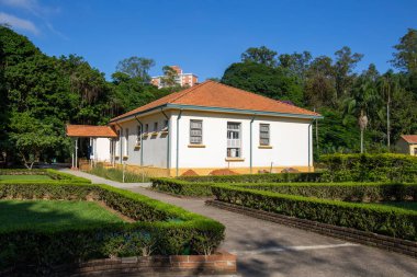 Parque Vicentina Aranha, in Sao Jose dos Campos, Brazil. Chapel and Old Sanatorium
