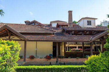 Parque Vicentina Aranha, in Sao Jose dos Campos, Brazil. Chapel and Old Sanatorium