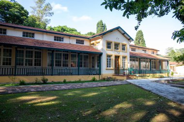 Parque Vicentina Aranha, in Sao Jose dos Campos, Brazil. Chapel and Old Sanatorium