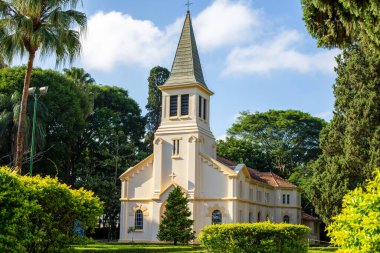 Parque Vicentina Aranha, in Sao Jose dos Campos, Brazil. Chapel and Old Sanatorium