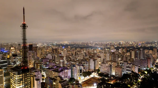 Αεροφωτογραφία Της Paulista Στο Σάο Πάολο Κεντρική Λεωφόρος Της Πρωτεύουσας — Φωτογραφία Αρχείου