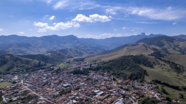 Sao Bento do Sapucai 'nin Sao P kırsalındaki hava manzarası.