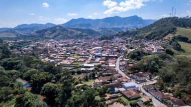 Sao Bento do Sapucai 'nin Sao Paulo kırsalındaki hava manzarası.