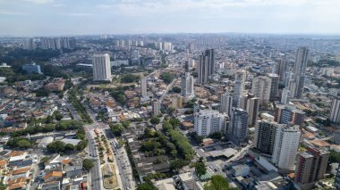 Metalik Köprü. Osasco, Sao Paulo, Brezilya 'daki Reinaldo de Oliveira Viaduct