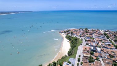 Bahia Formosa, Rio Grande do Norte, Brezilya 'daki sahil manzarası.