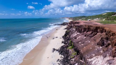 Tibau do Sul 'daki Chapadao' nun hava manzarası, Rio Grande do Norte, Brezilya.