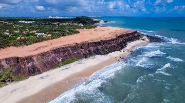 Tibau do Sul 'daki Chapadao' nun hava manzarası, Rio Grande do Norte, Brezilya.