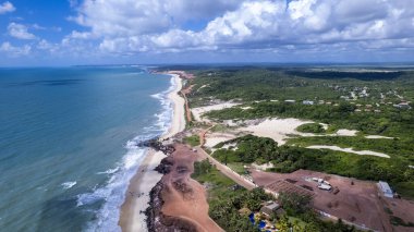 Tibau do Sul 'daki Chapadao' nun hava manzarası, Rio Grande do Norte, Brezilya.