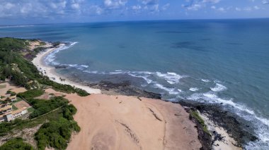 Tibau do Sul 'daki Chapadao' nun hava manzarası, Rio Grande do Norte, Brezilya.