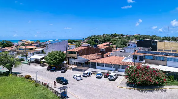 Вид Воздуха Пляж Bahia Formosa Rio Grande Norte Бразилия Лицензионные Стоковые Изображения