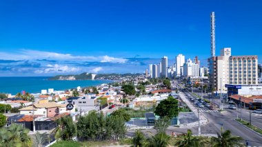 Ponta Negra plajının havadan görünüşü, Morro do Careca, Natal, Rio Grande do Norte, Brezilya