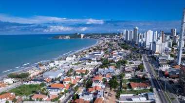 Ponta Negra plajının havadan görünüşü, Morro do Careca, Natal, Rio Grande do Norte, Brezilya