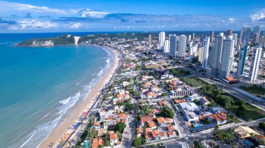 Ponta Negra plajının havadan görünüşü, Morro do Careca, Natal, Rio Grande do Norte, Brezilya