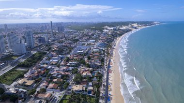 Ponta Negra plajının havadan görünüşü, Morro do Careca, Natal, Rio Grande do Norte, Brezilya