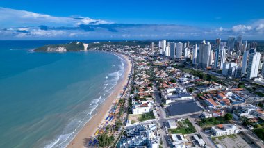 Ponta Negra plajının havadan görünüşü, Morro do Careca, Natal, Rio Grande do Norte, Brezilya